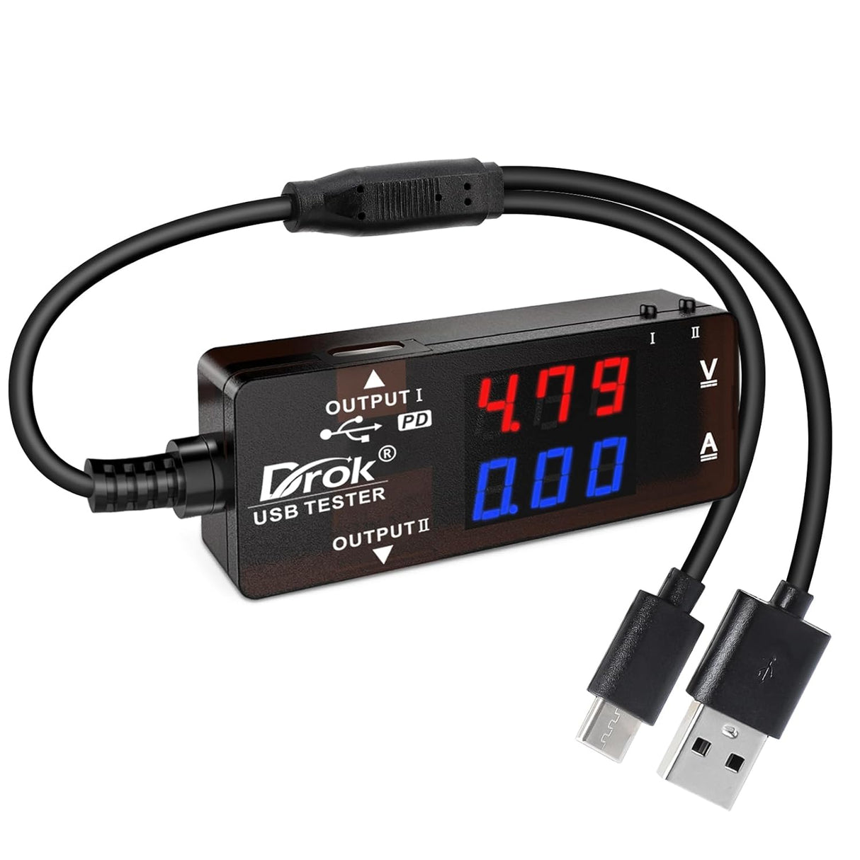 USB-A/C Multimeter Tester – 7-Mode LED Display PD QC 3.0 TekShack