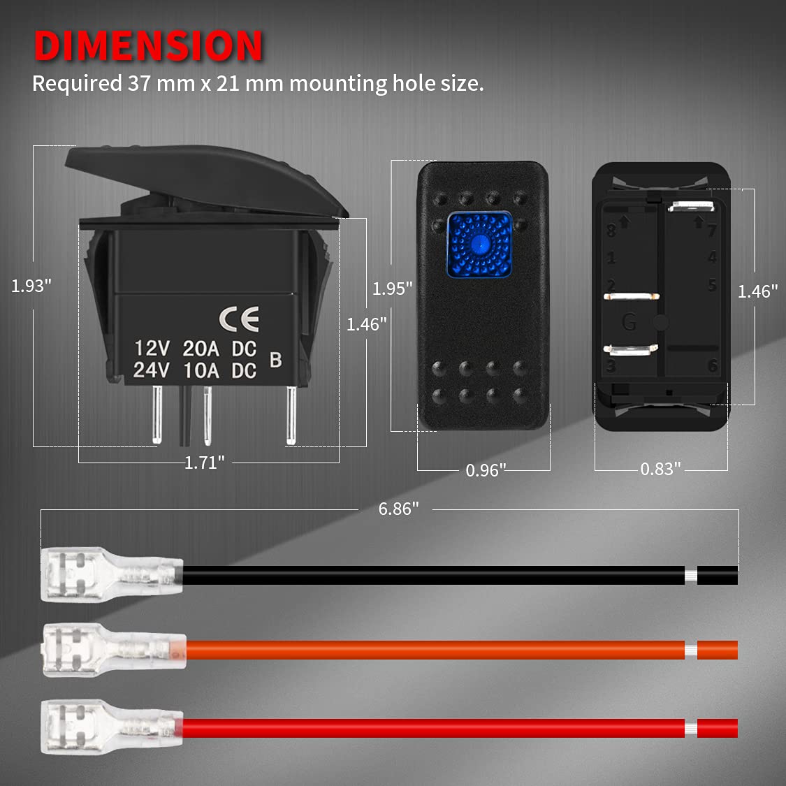 2 Switch Panel for 2014+ Honda Rancher, Foreman, Rubicon Vessel Powersports