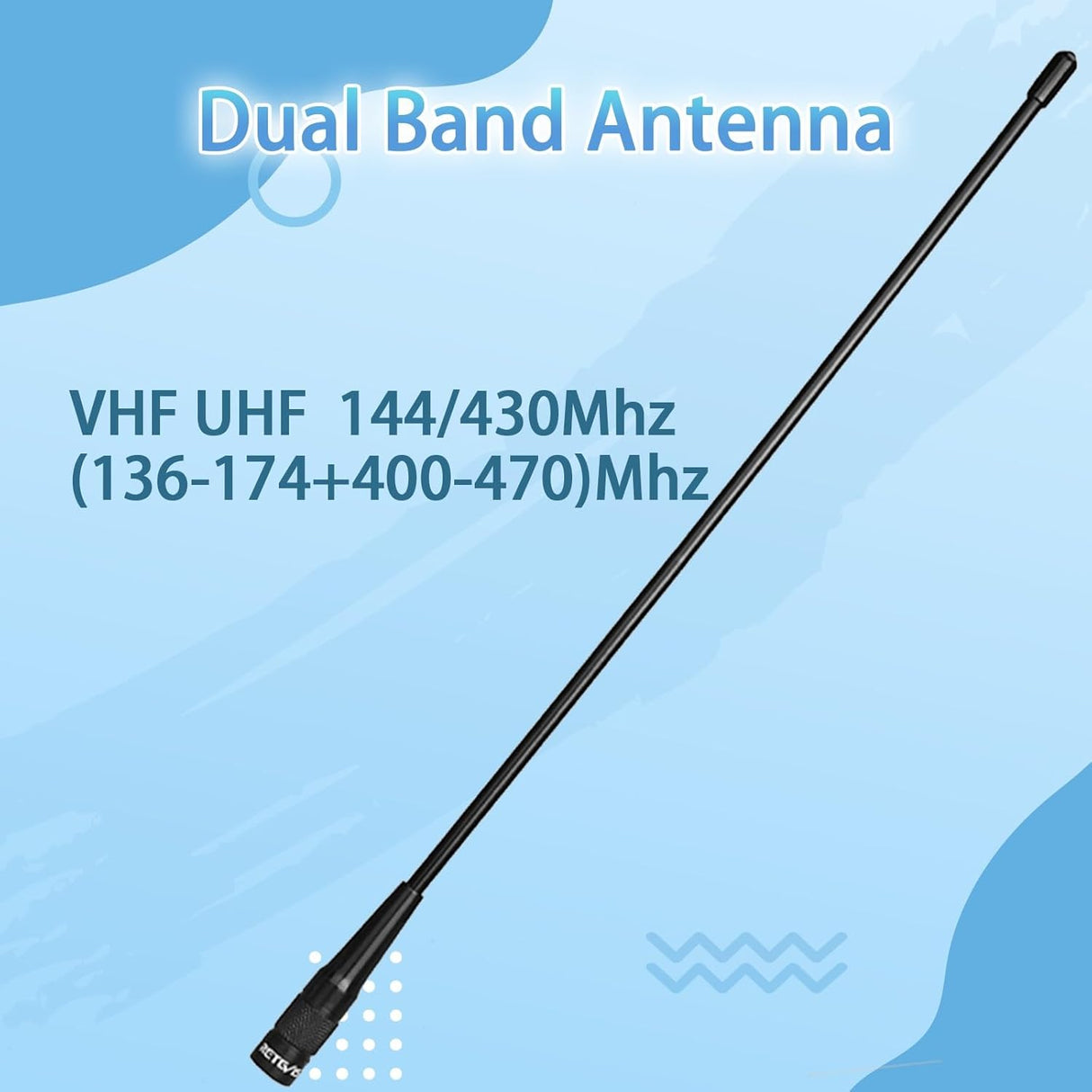 Retevis 14.8in SMA-M Dual Band Whip - Handheld Radio Antenna Retevis
