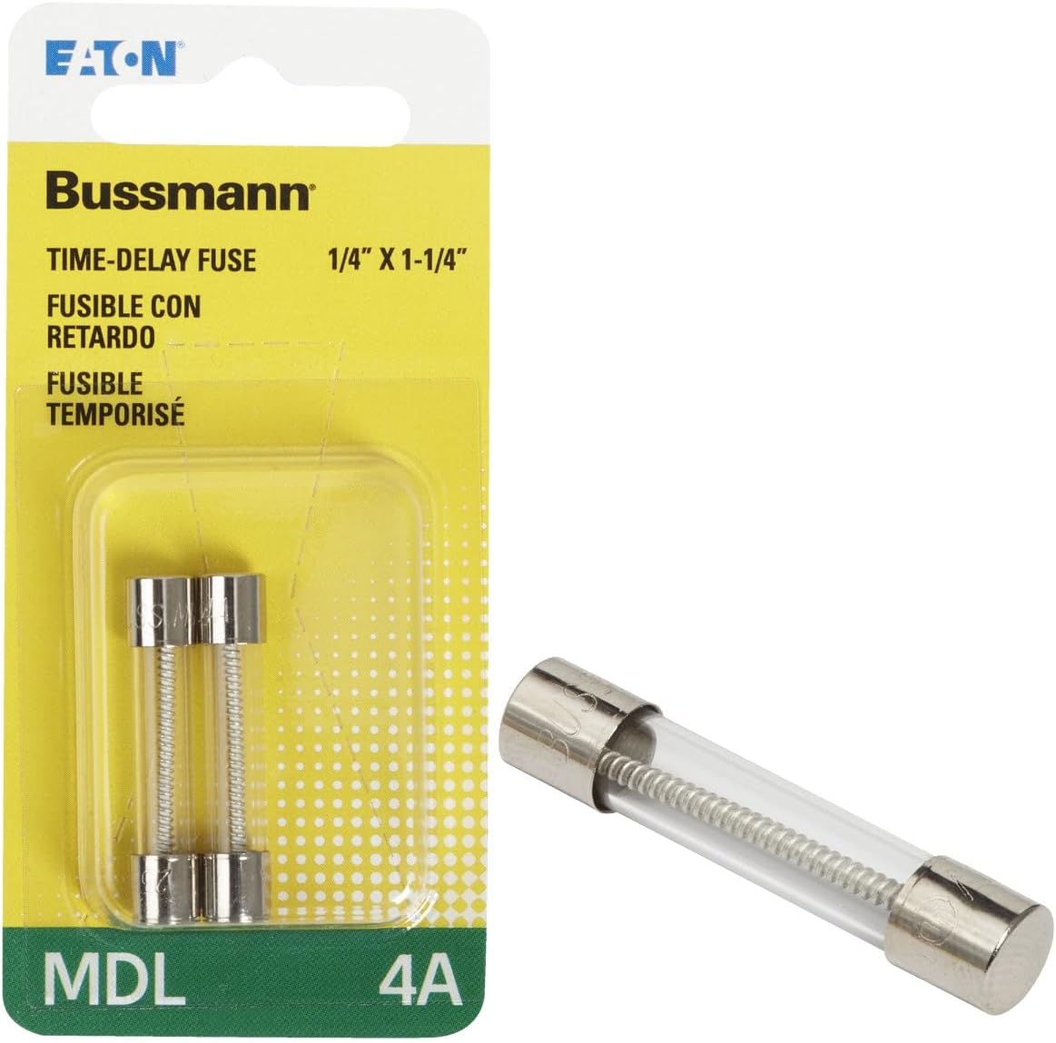 Bussmann 4Amp MDL Time-Delay Fuse (2 Pack) TekShack