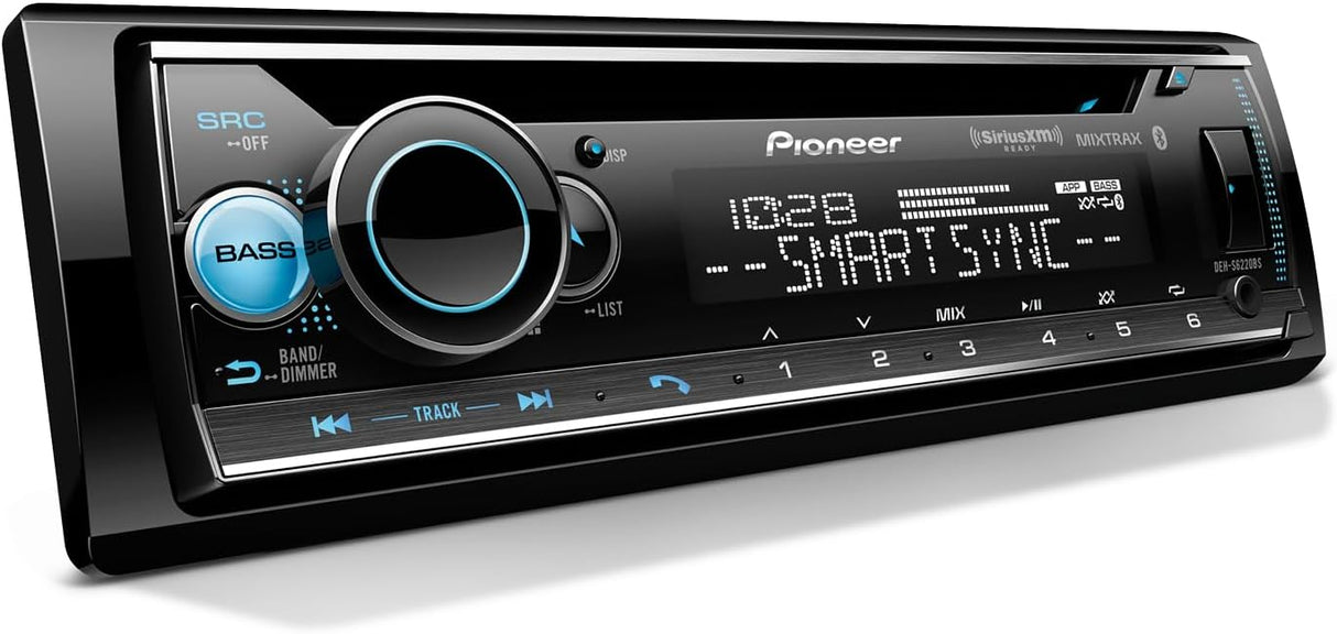Pioneer DEH-S6220BS Single DIN CD Receiver with Bluetooth, Amazon Alexa & Detachable Faceplate Pioneer