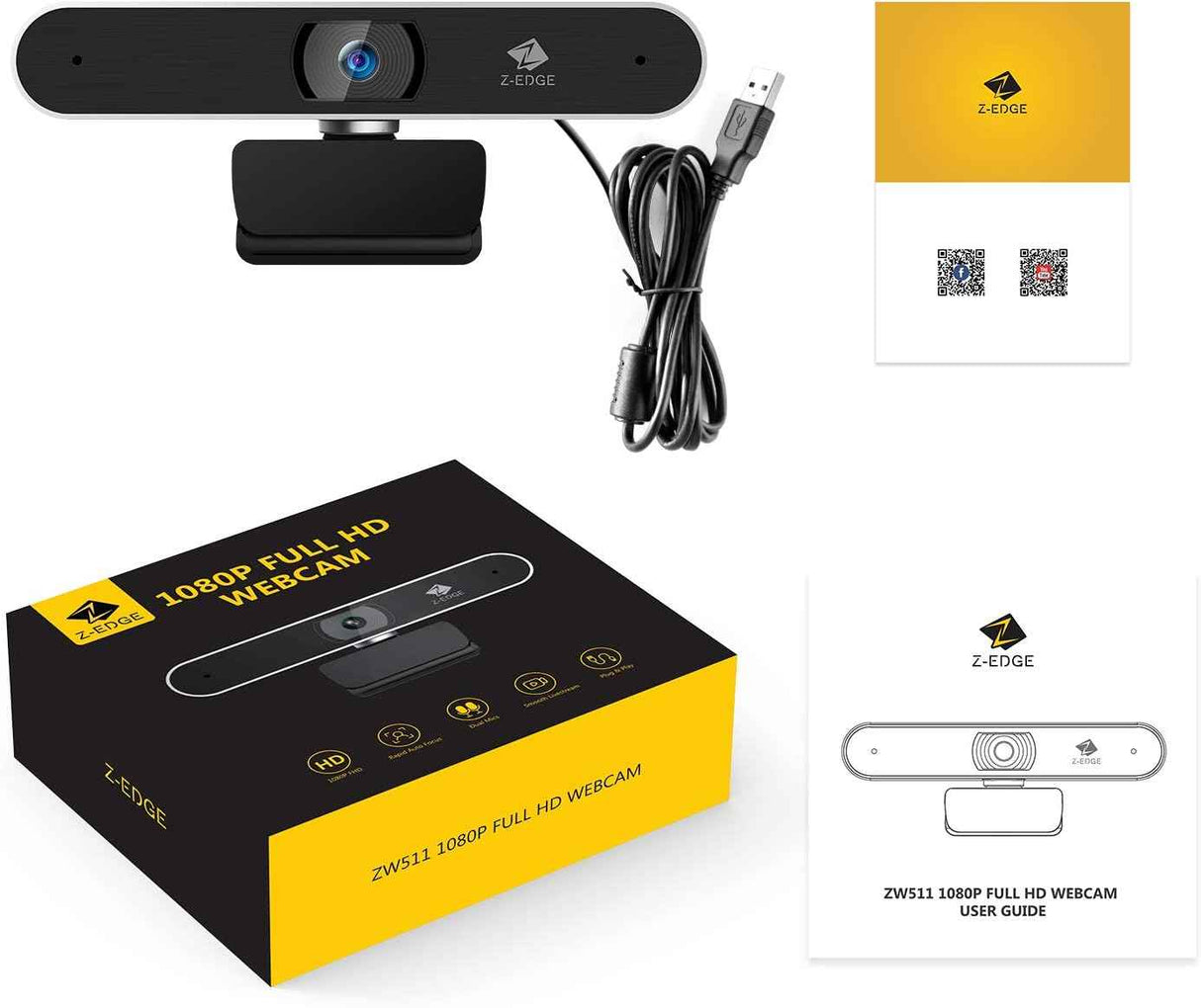 Z-Edge ZW511 1080P FHD Webcam TekShack