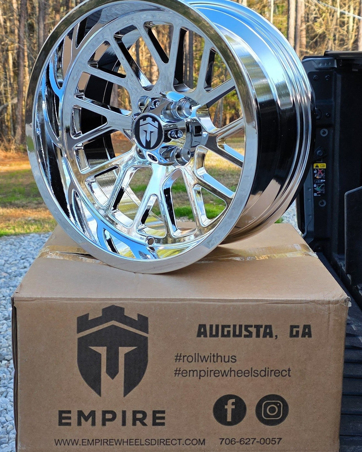 Empire® 15" Knight K4 PVD Chrome Golf Cart Wheel