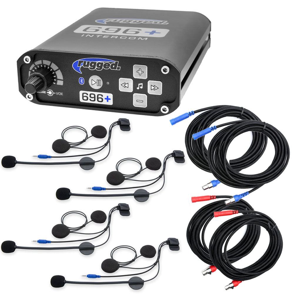 SPORT Intercom System with Bluetooth and Helmet Kits - 2 or 4 Person
