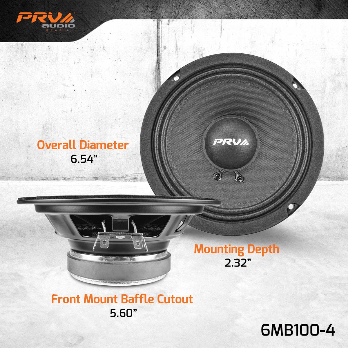 PRV 6MB100-4 (PAIR) Midbass PRV Audio