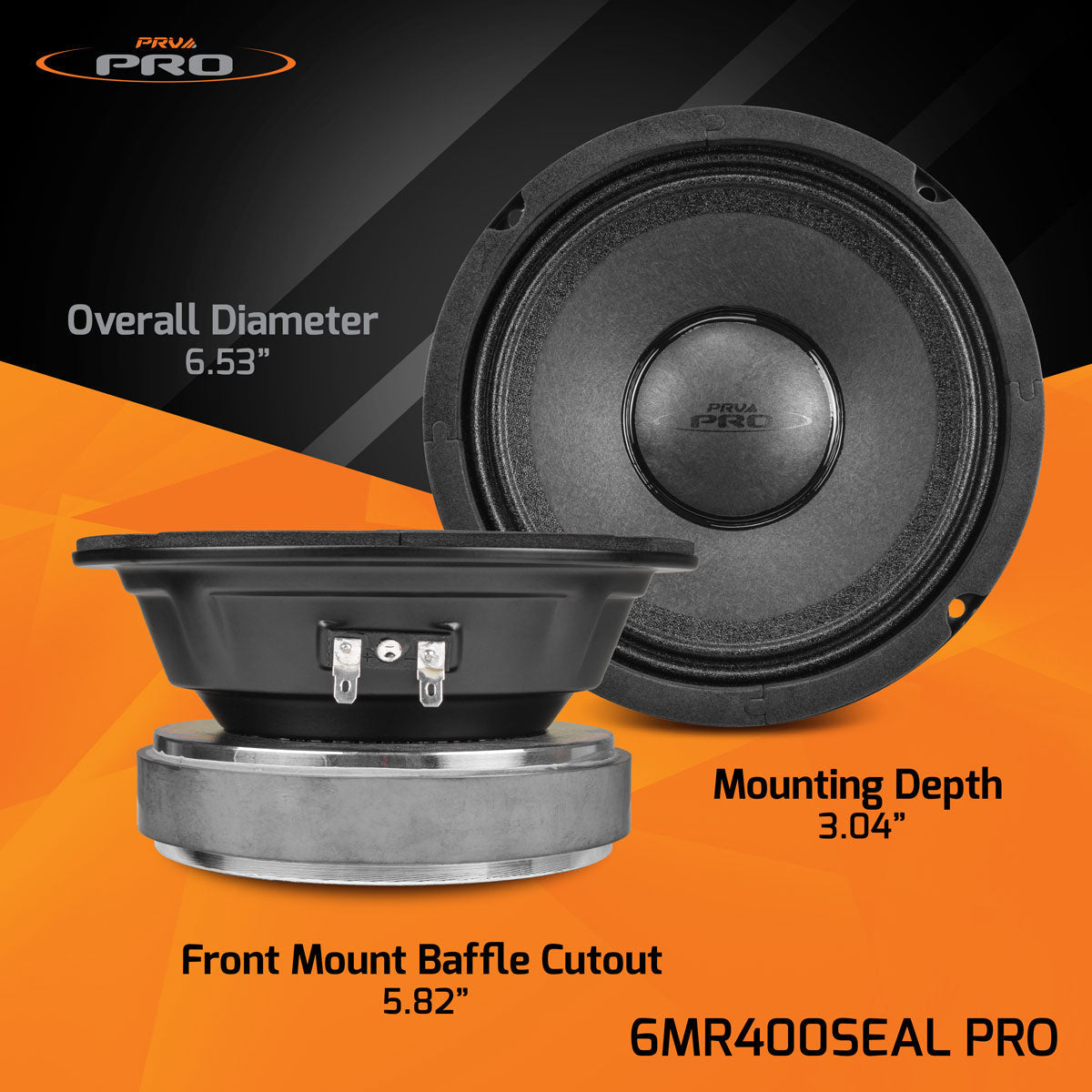 6MR400SEAL PRO | 6.5" SEALED BASKET MIDRANGE LOUDSPEAKER PRV