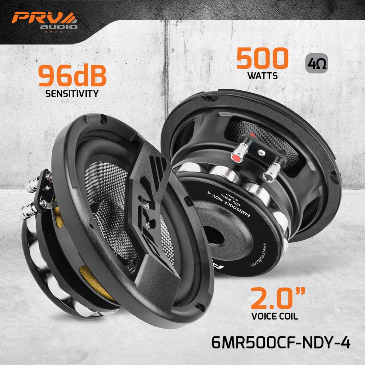PRV 6MR500CF-NDY-4 (PAIR) Midrange PRV Audio