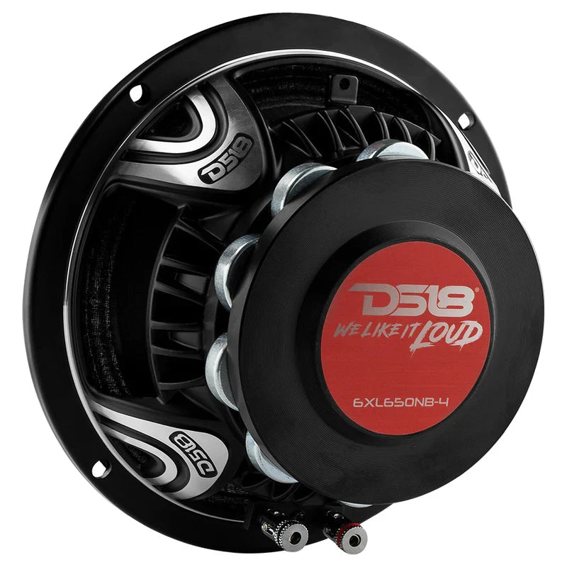 DS18 6XL650NB-4 6.5" 325W RMS Midrange Speaker 4-Ohm (Single) DS18