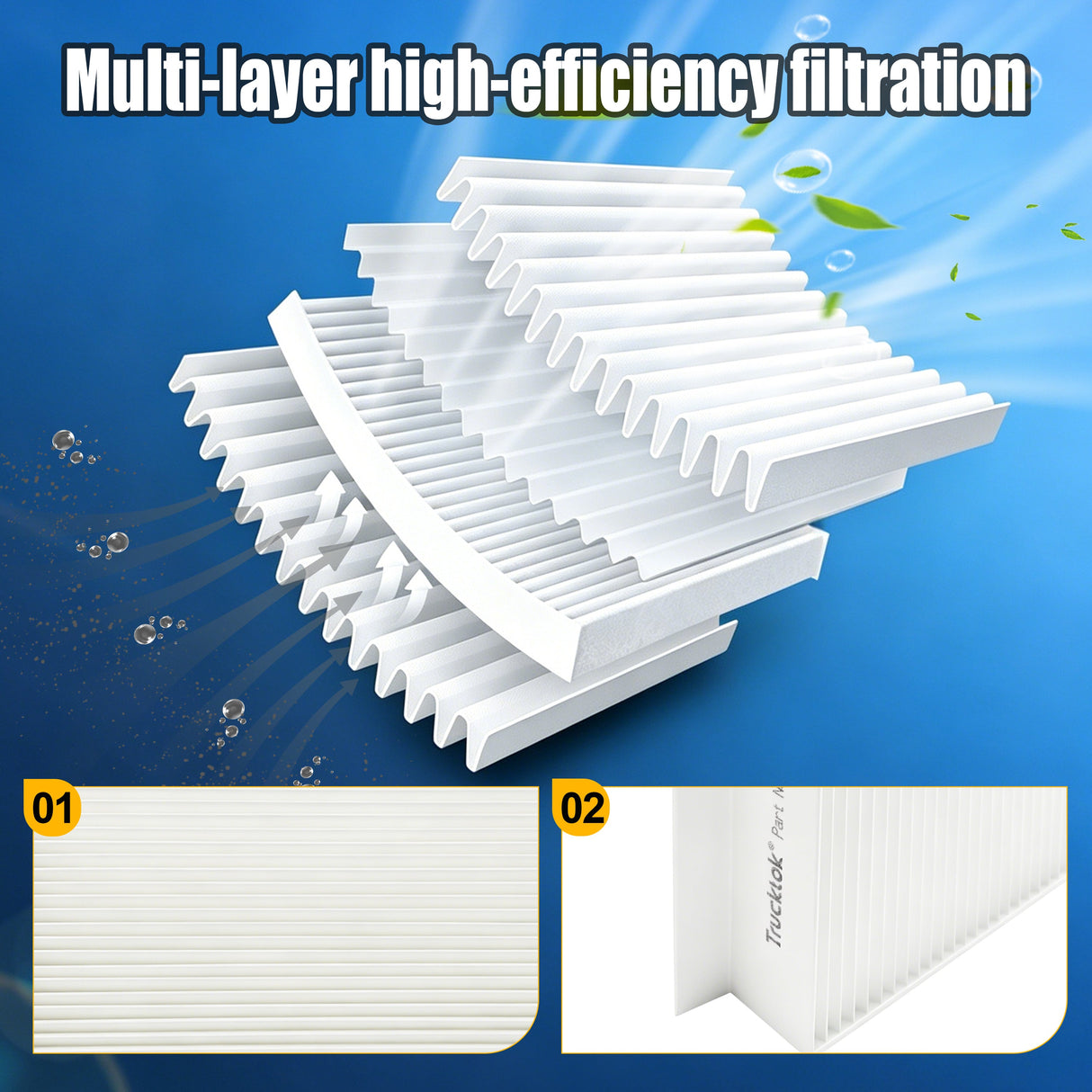 Trucktok 2017-2026 6.7L Ford Powerstroke Diesel Cabin Air Filter Replaces FP92 TruckTok