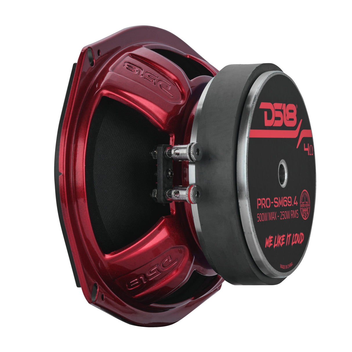 PRO 6x9" Slim Water-Resistant Mid-Range Loudspeaker | 250W RMS 4-Ohm