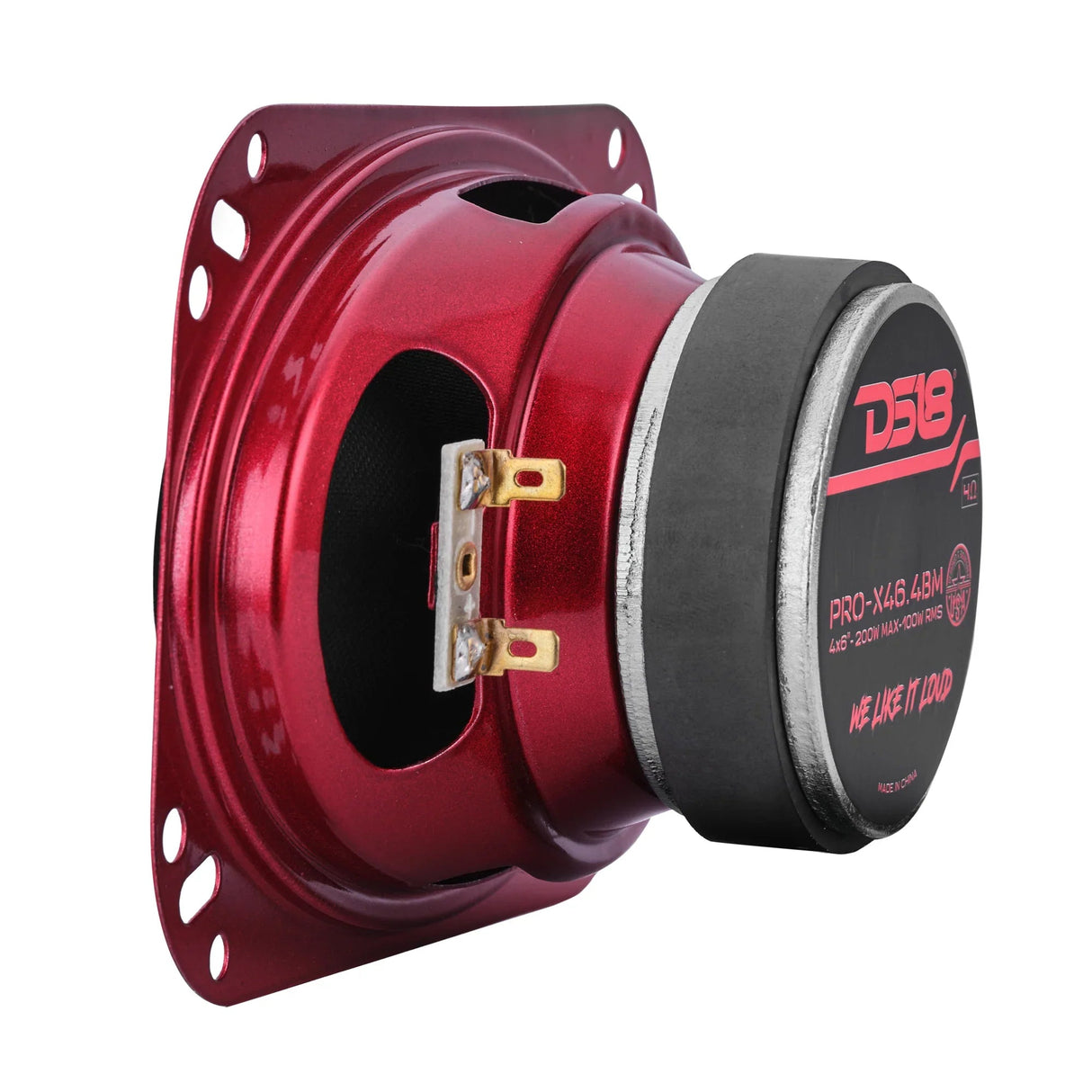 DS18 PRO-X46.4BM 4"x6" 100W RMS Midrange Speaker w/ Bullet (Single) DS18