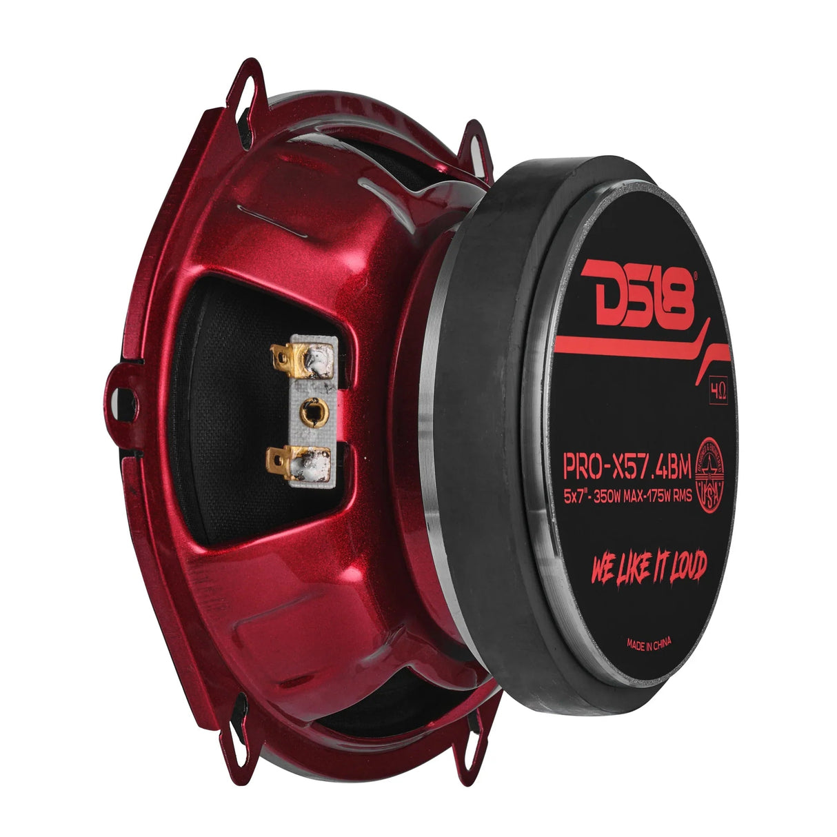 DS18 PRO-X57.4BM 5"x7" 175W RMS Midrange Speaker w/ Bullet (Single) DS18