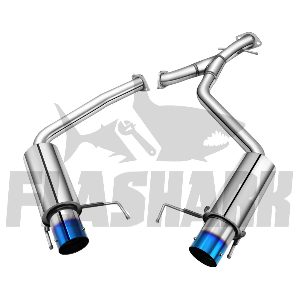 Catback Exhaust System For 2006-2013 Lexus IS250 IS350 V6 Sedan w/ Burnt Tip Flashark