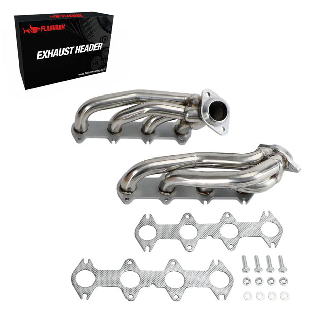 2004-2010 Ford F150 5.4L Triton V8 Exhaust Header Flashark