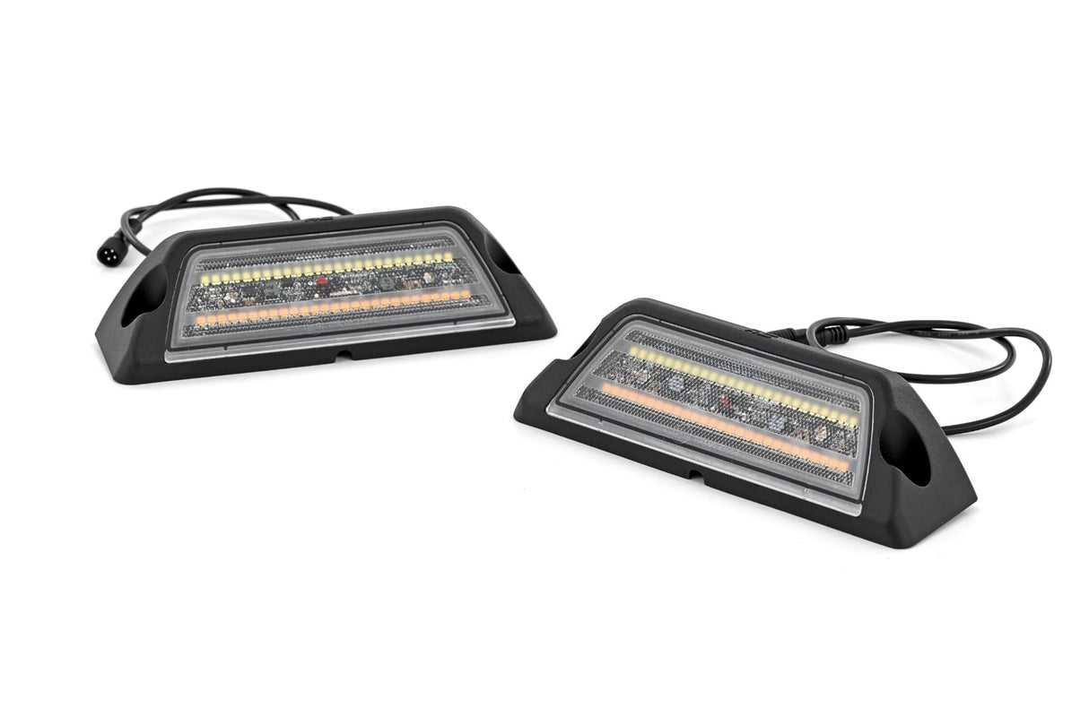 Rough Country 6-Inch Angled LED Light Pods White/Amber Pair