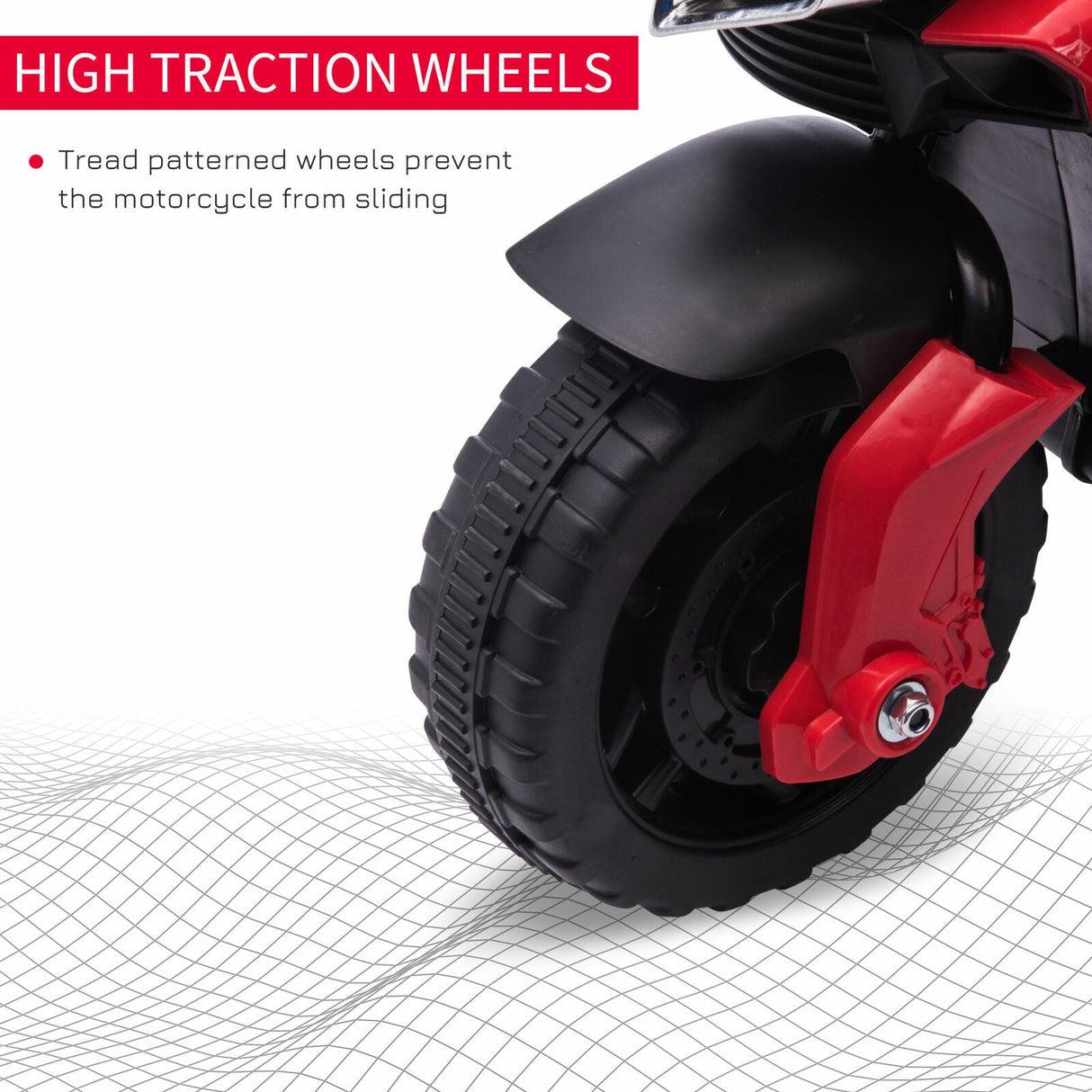 6V Kids Electric Motorcycle Ride-On Car with Training Wheels - Battery Powered Toy