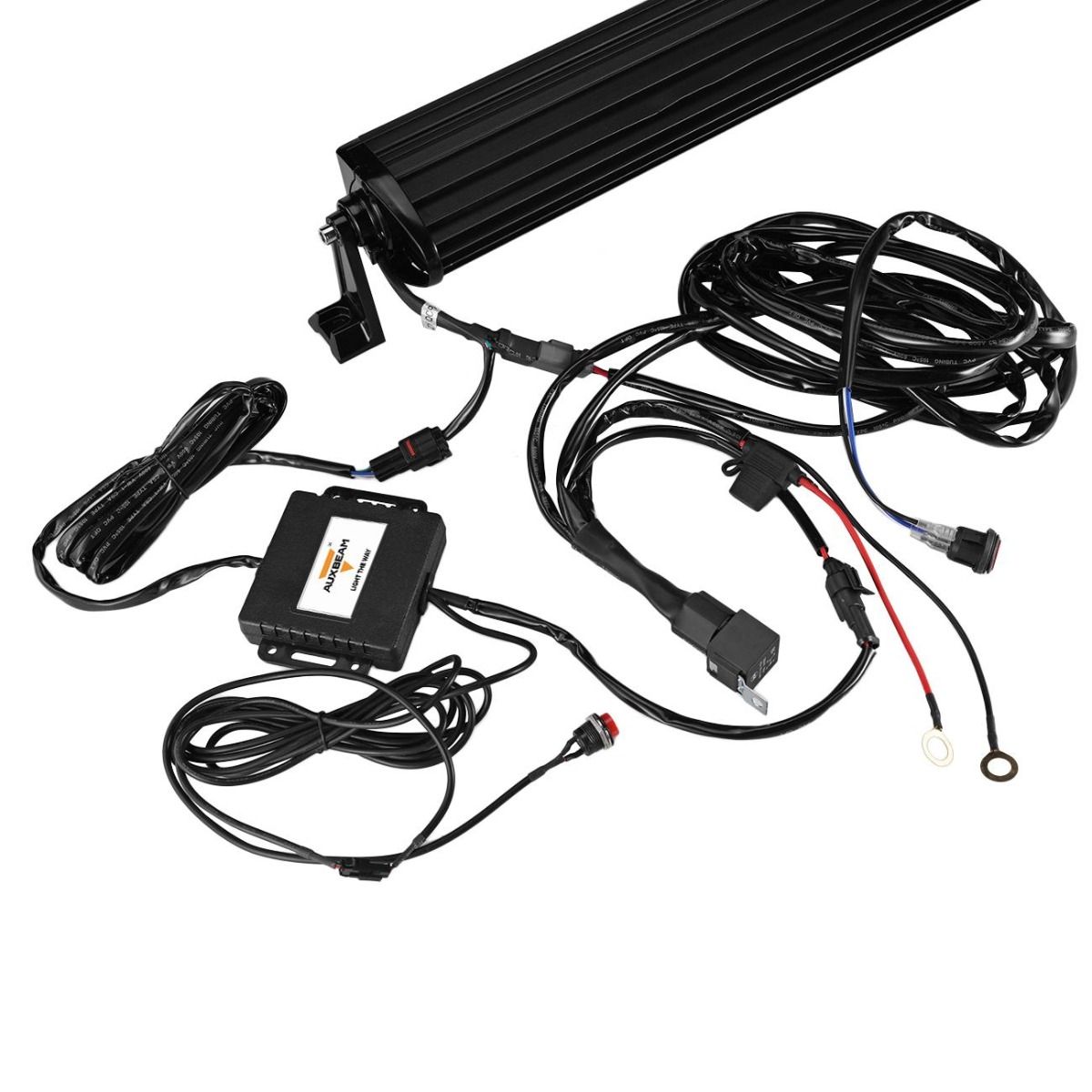 Auxbeam 32" Golf Cart Light Bar - Straight LED RGB Cree Golf Cart Light Bar WITH 12V converter
