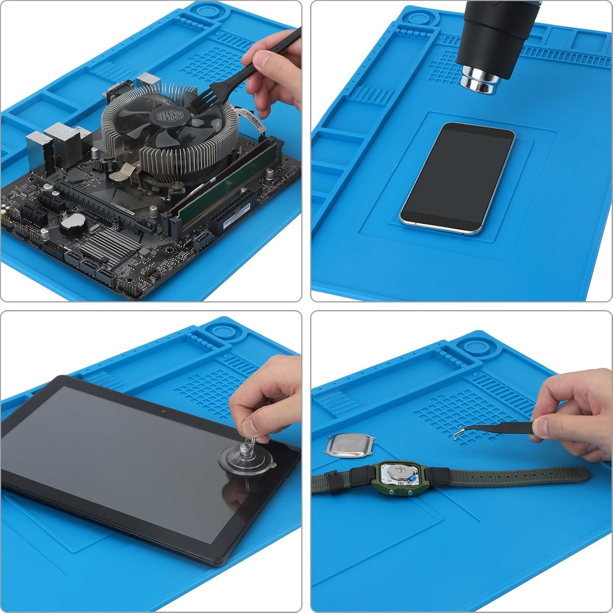 Silicone Soldering Mat – Heat Resistant Repair Work Pad TekShack