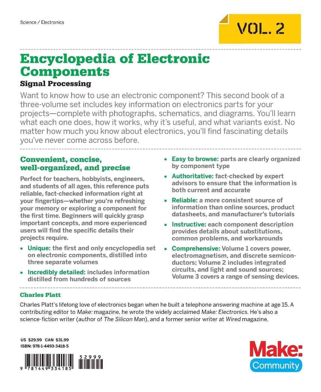 Encyclopedia of Electronic Components Volume 2: LEDs, LCDs, Audio, Thyristors, Digital Logic & Amplification TekShack