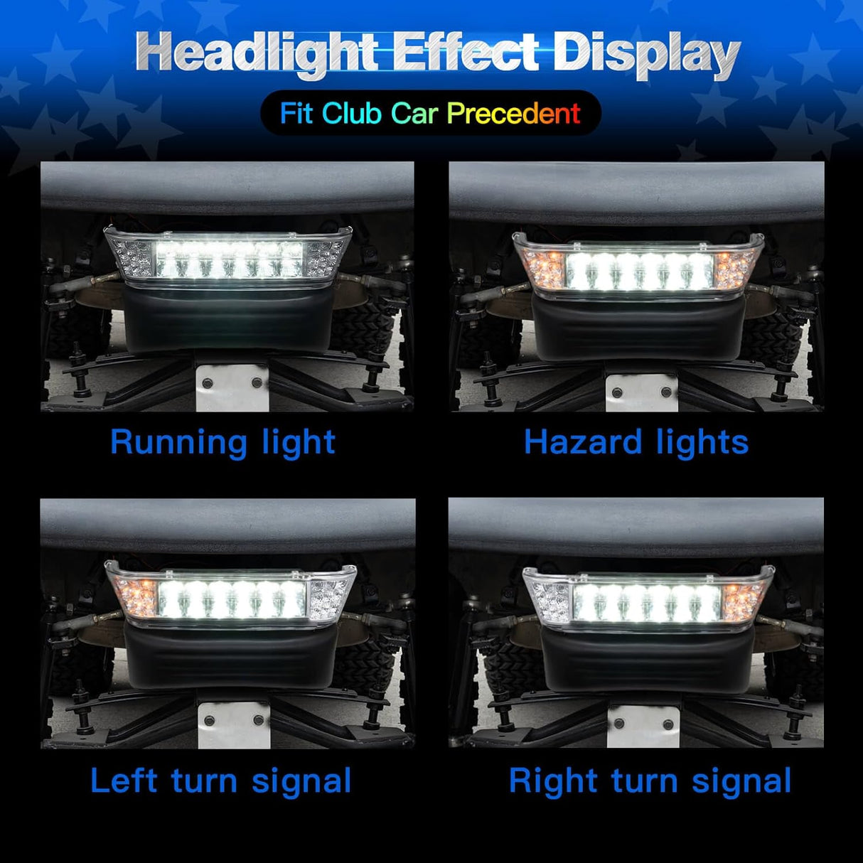 Club Car Precedent LED Light Kit with Bumper 2004-Up