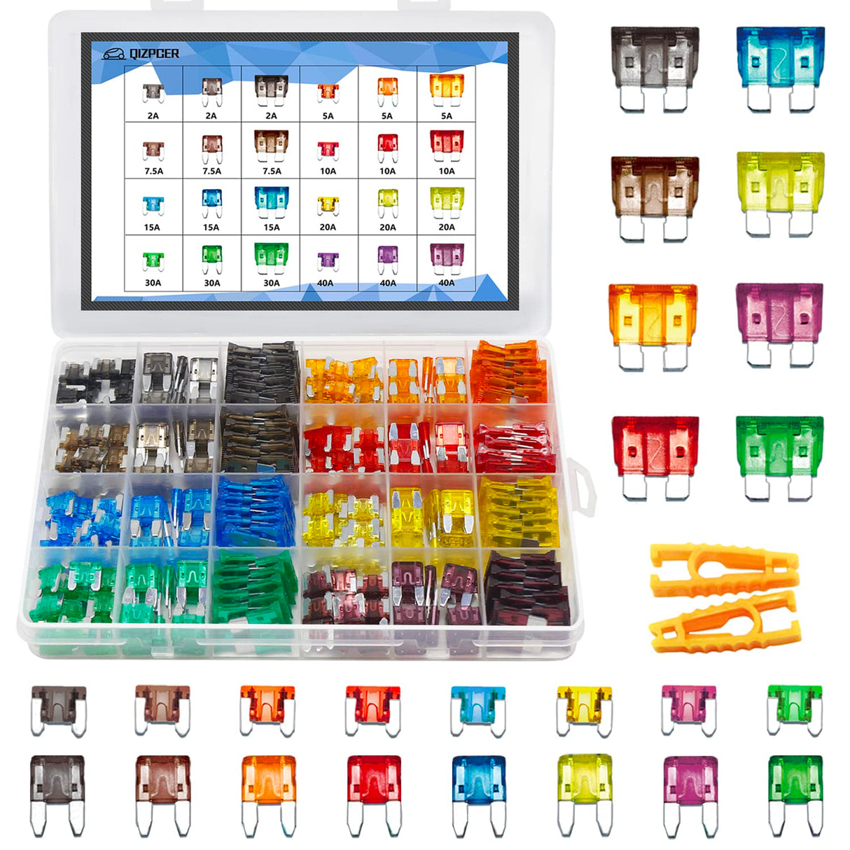 282-Piece Automotive Blade Fuse Kit – Standard/Mini/Low-Profile TekShack