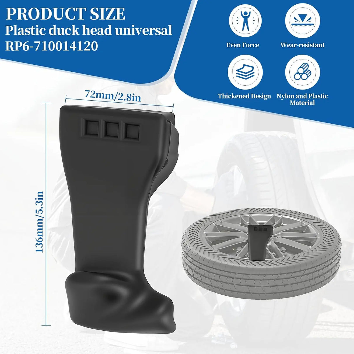 Qiilu Tyre Changer Mount Demount Duck Head for Hunter RP6-710014120 1 Each