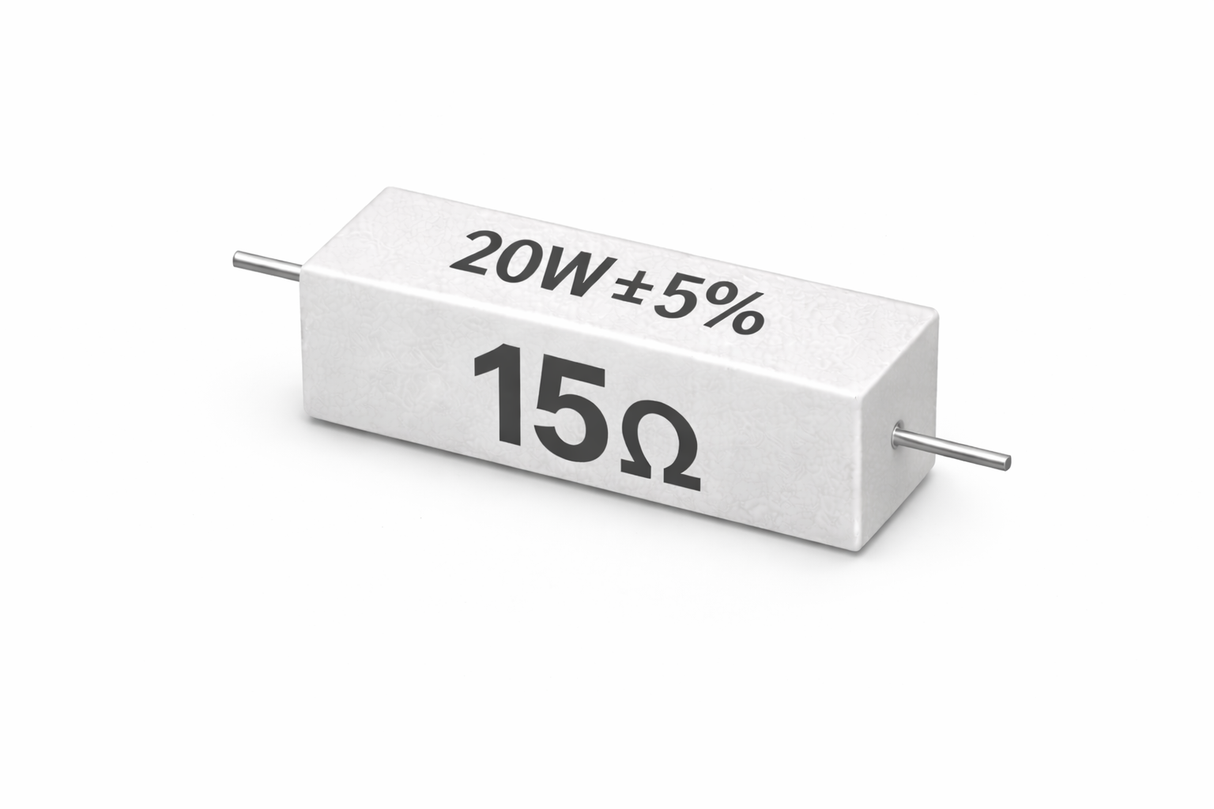 PANMILED 20W Cement Resistor, ±5% Ceramic Wirewound Power Resistor (15Ω–750Ω) High Watt Fixed Resistor TekShack