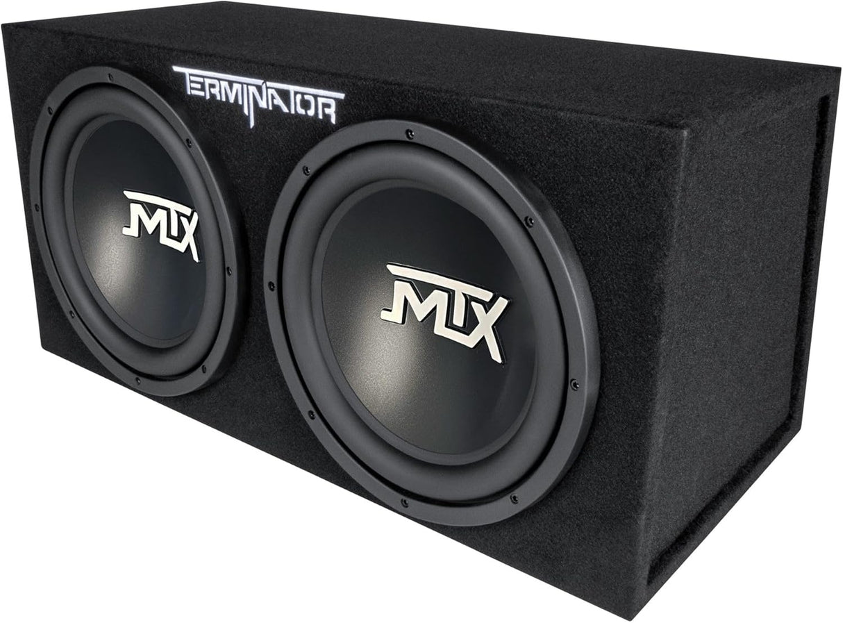MTX TNE212DV2 Dual 12in Sealed Enclosure 400W (With Amplifier) MTX