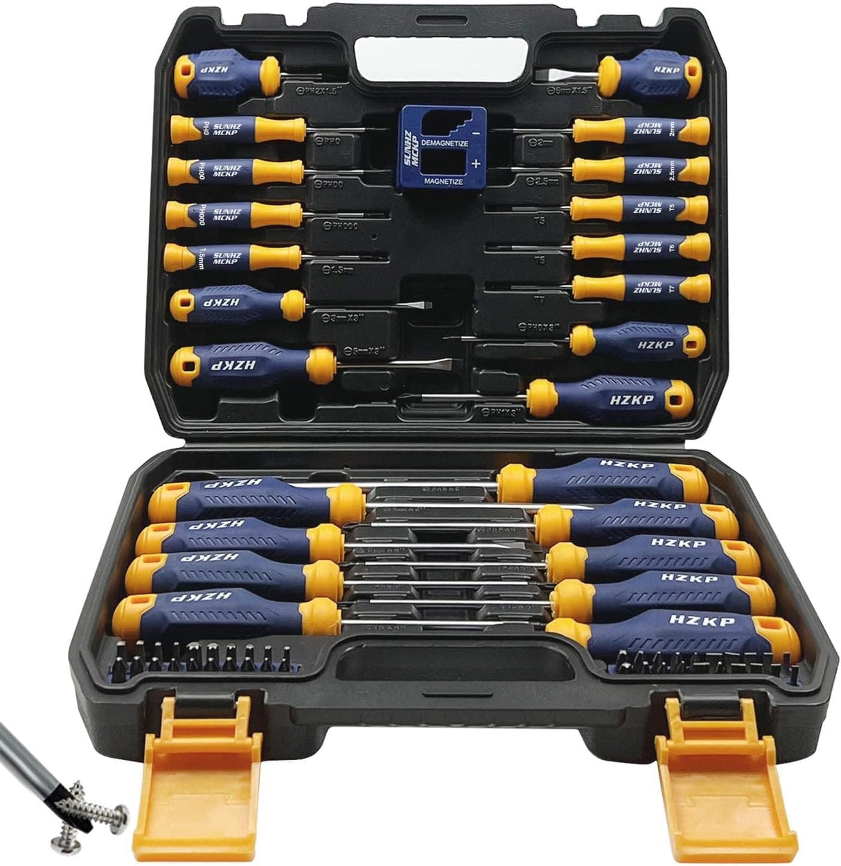 Magnetic Screwdriver Set 66-Piece – S2 Alloy Tool Steel with Storage Case TekShack