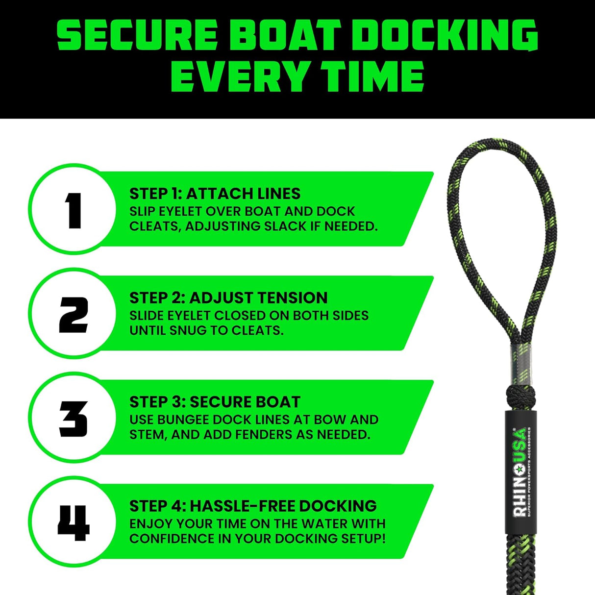 Heavy-Duty Bungee Dock Lines