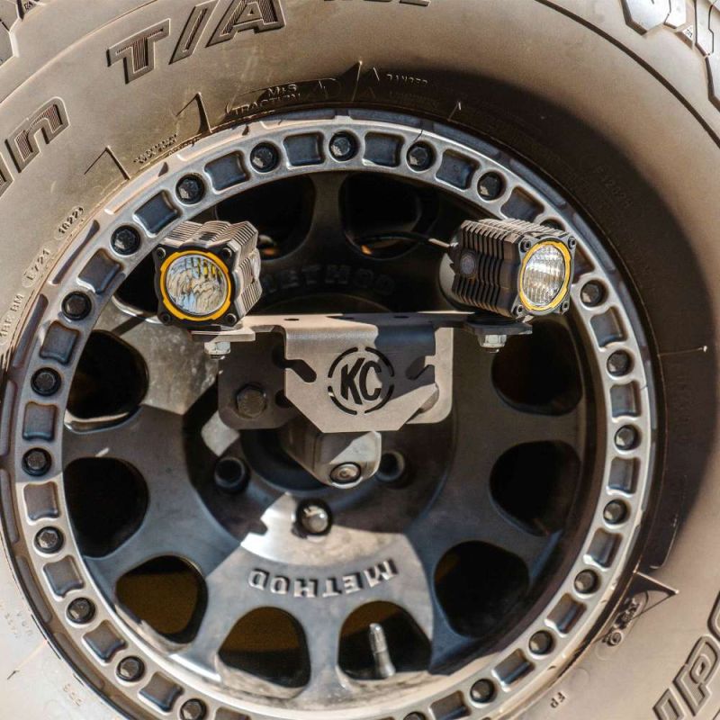 KCHilites Light Mount - Spare Tire Carrier M14x1.5 Lug Nuts I '22- Current Ford Bronco Raptor