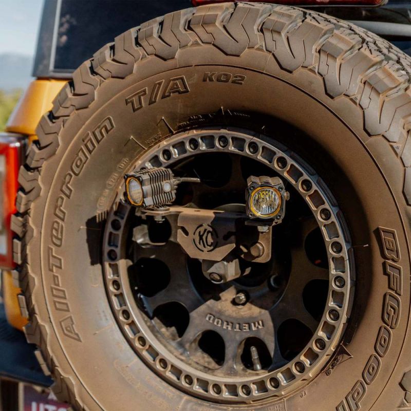 KCHilites Light Mount - Spare Tire Carrier M14x1.5 Lug Nuts I '22- Current Ford Bronco Raptor