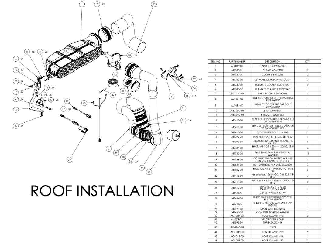 Particle Separator for 2023-2026 Speed UTV "El Jefe" S&B