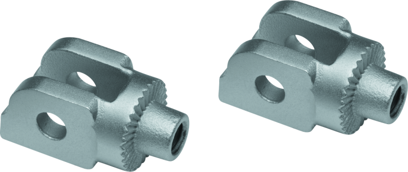 Adaptateur de cheville cannelé Kuryakyn BMW Argent