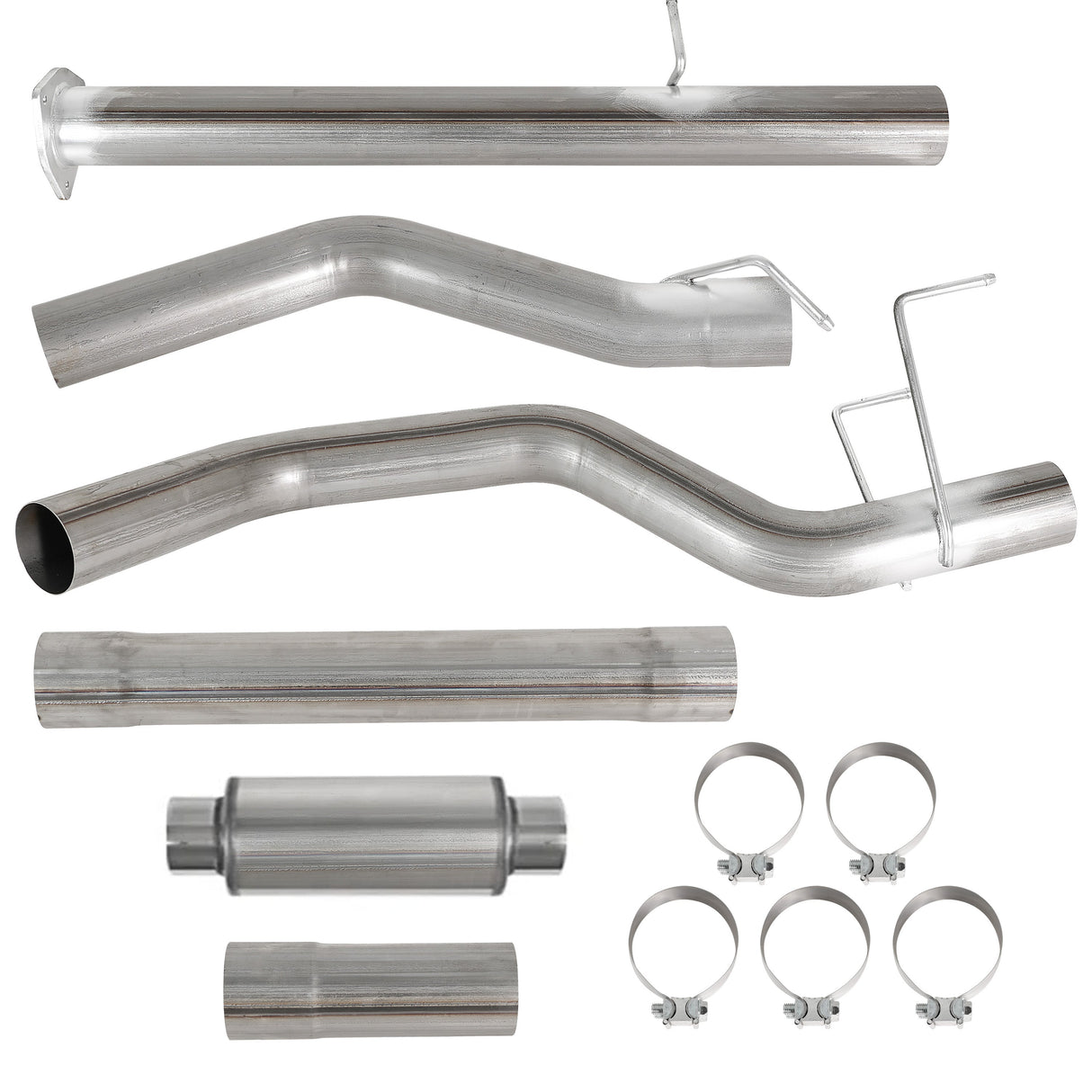 TruckTok 2013-2018 6.7L Dodge Ram Cummins 4" Downpipe back DPF Delete Pipe (With Muffler) TruckTok