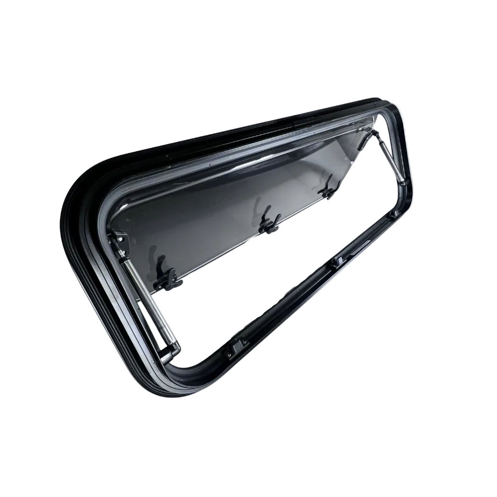 CRL Glass Awning Window w/ Clamp Ring (Driver Side) for Sprinter Van Wideout S&B