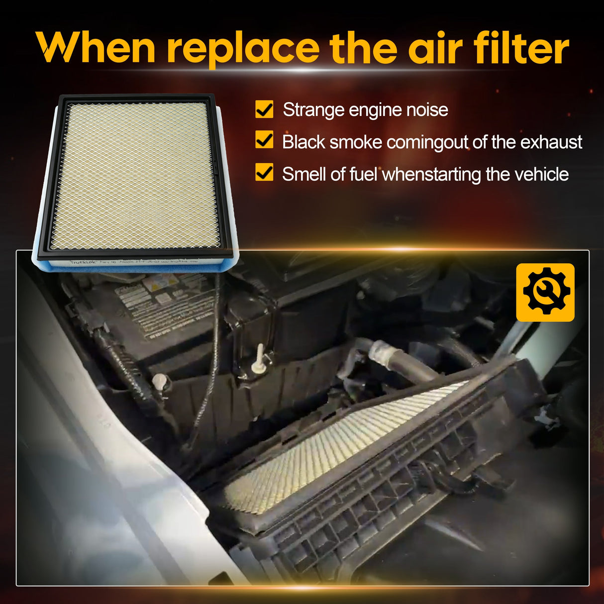 Trucktok 2020-2026 6.7L Ford Powerstroke Diesel Air Filter Replaces FA2031 TruckTok
