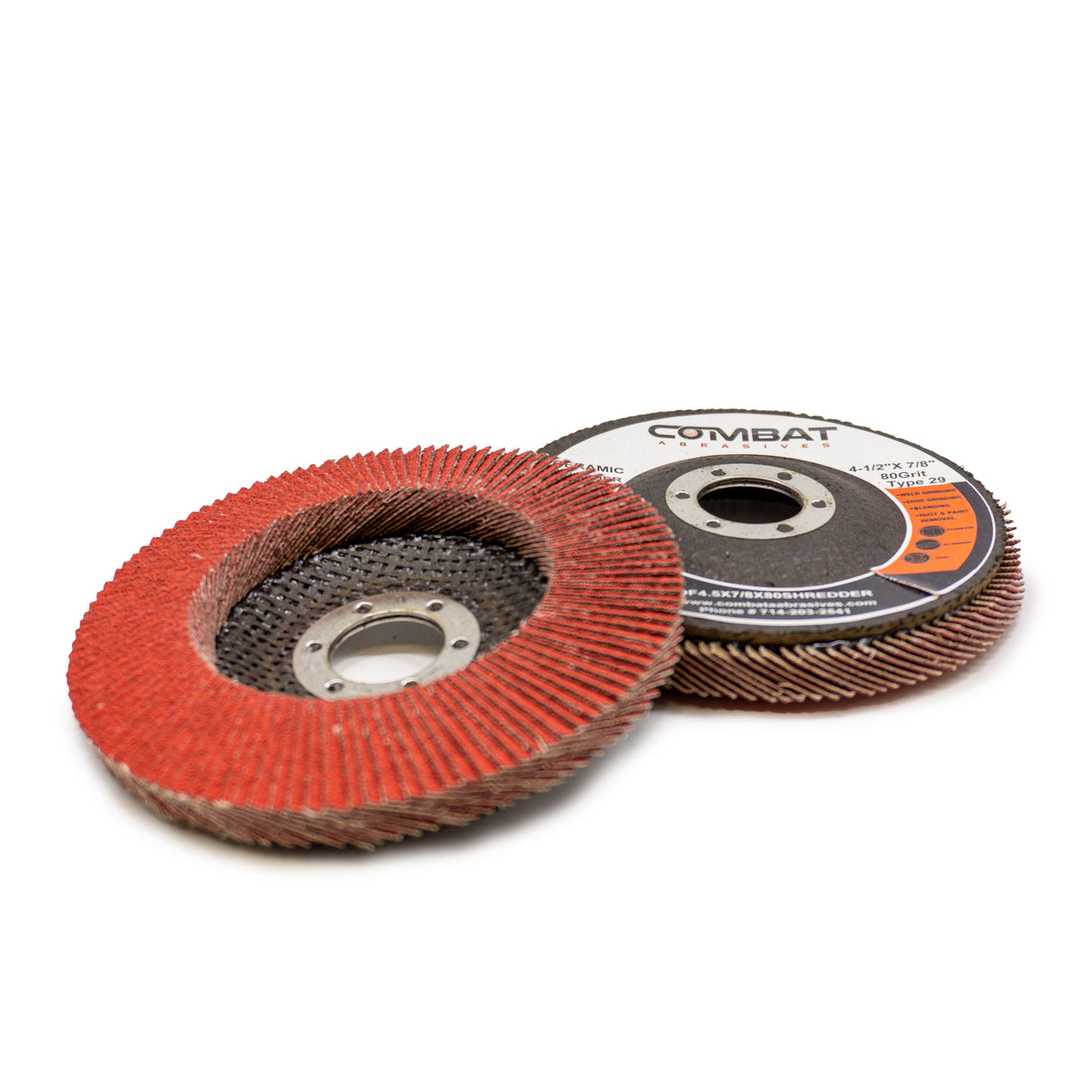Ceramic Shredder High Density Flap Discs 4-1⁄2" x 7⁄8" (Type 29)