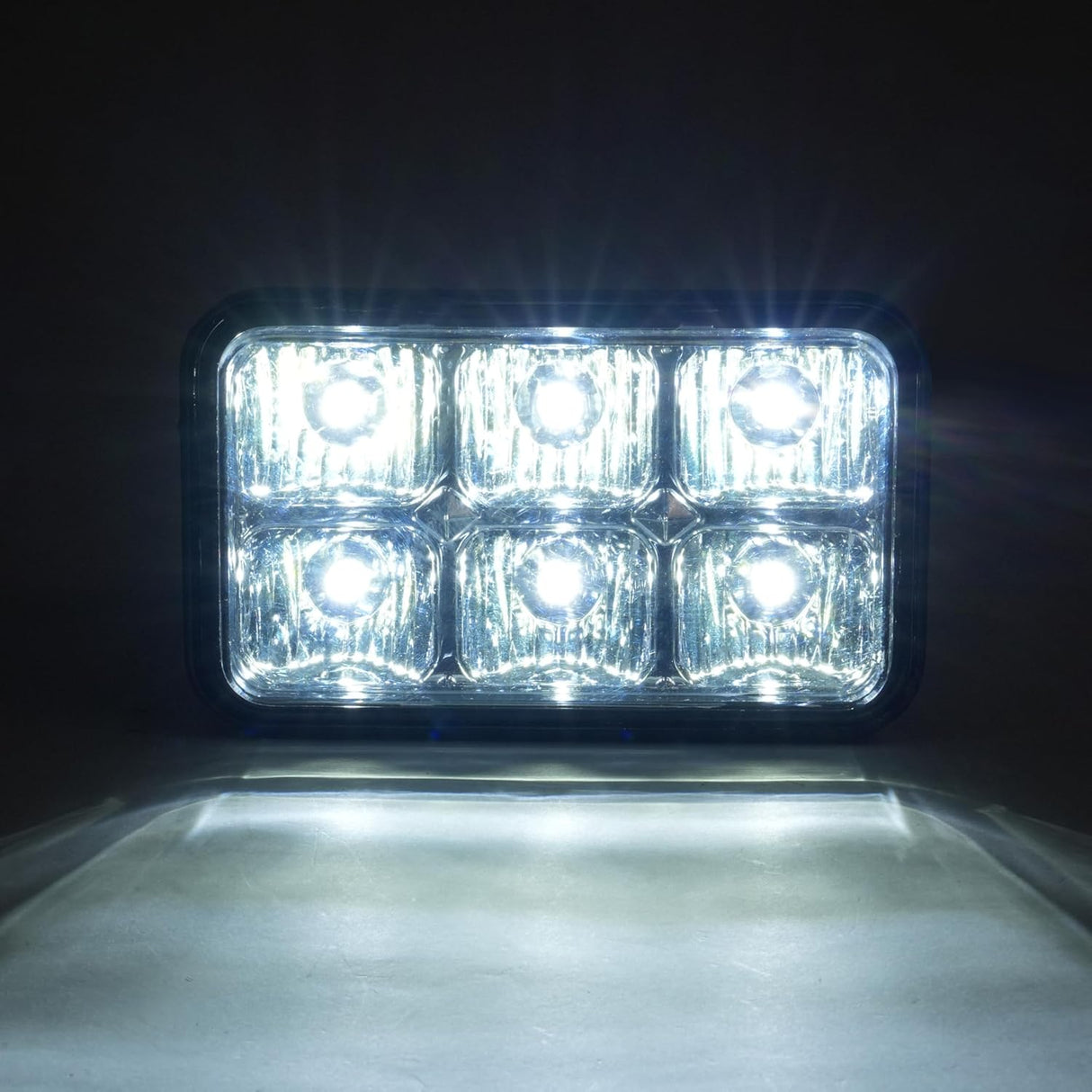 Golf Cart LED Headlight Clear Lens Chrome Housing Replacement