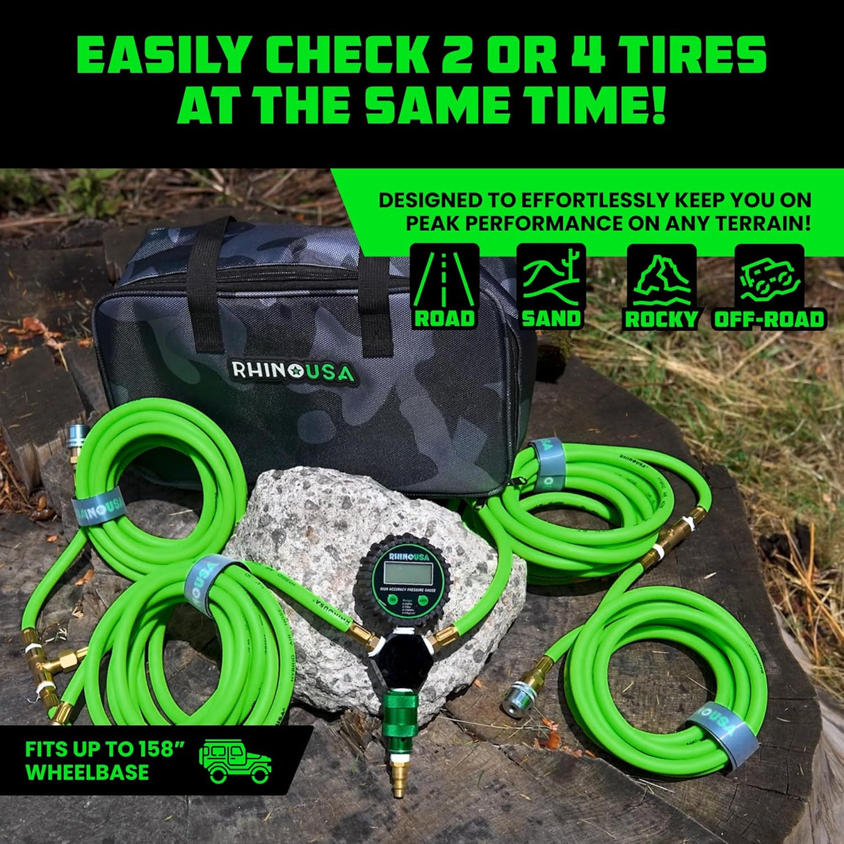 4-Wheel Tire Inflation/Deflation System