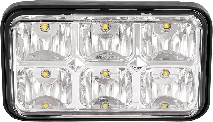 Golf Cart LED Headlight Clear Lens Chrome Housing Replacement
