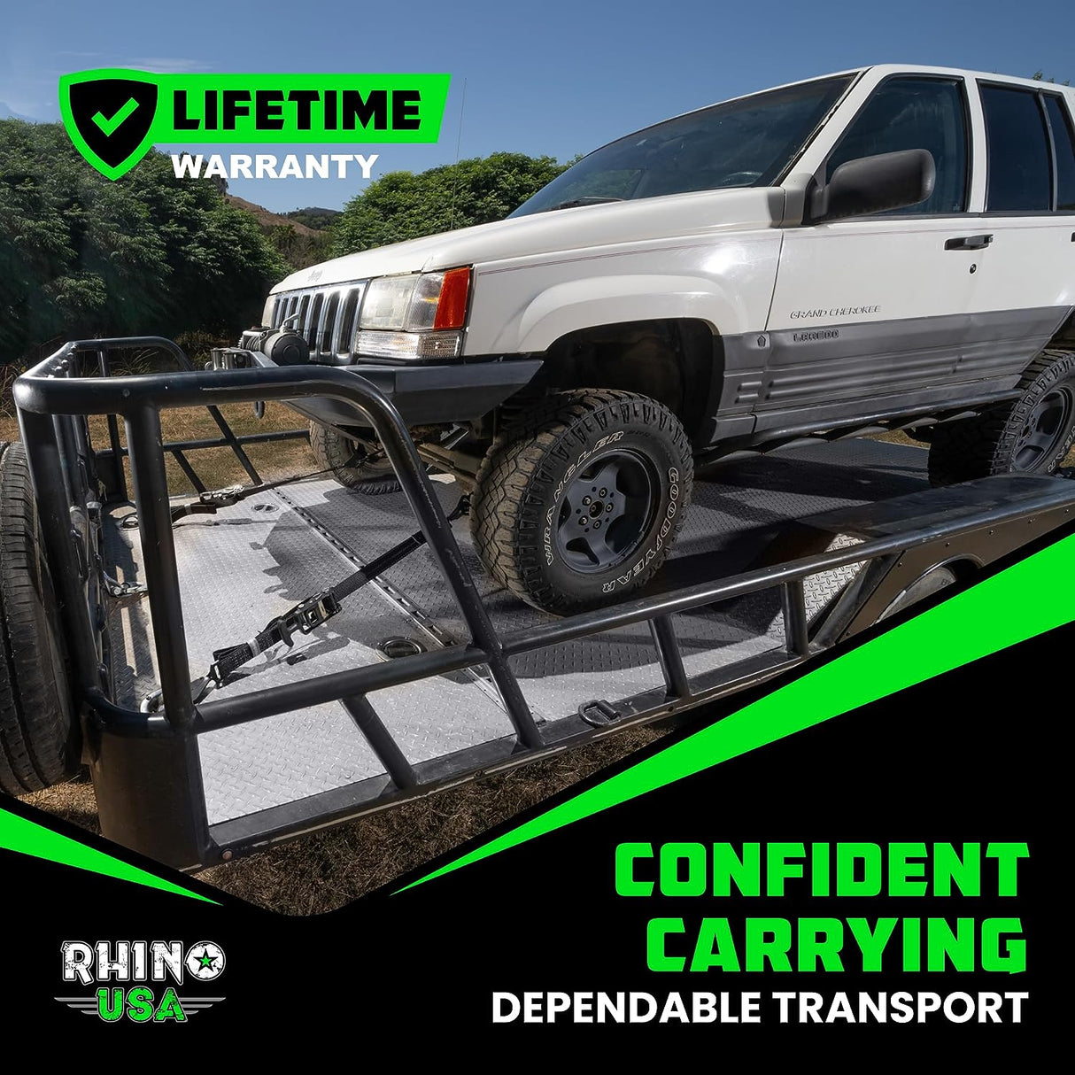 2" x 8' Vehicle Tie-Down Kit (Snap-Hooks)