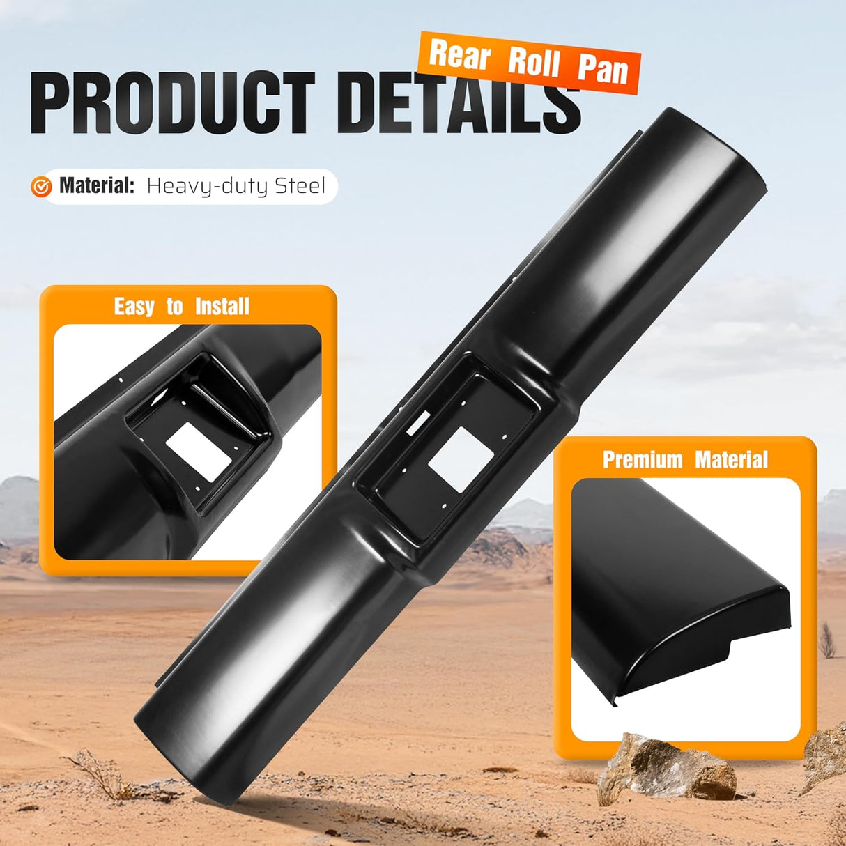 Rear Roll Pan Without Light for 1988-1998 Full-Size Trucks