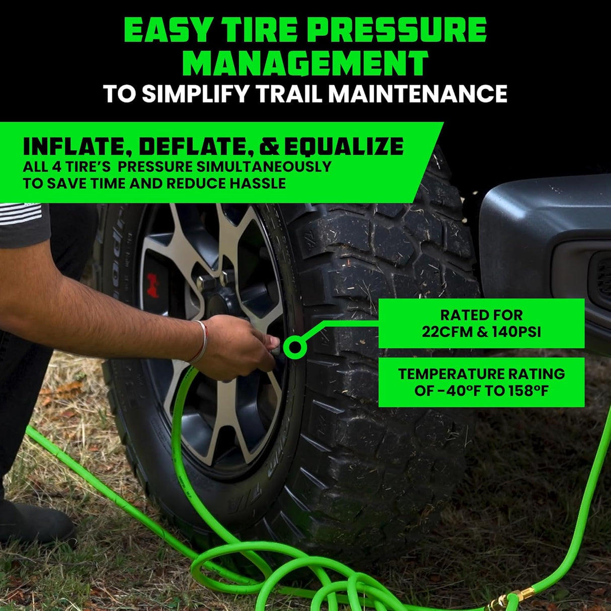 4-Wheel Tire Inflation/Deflation System