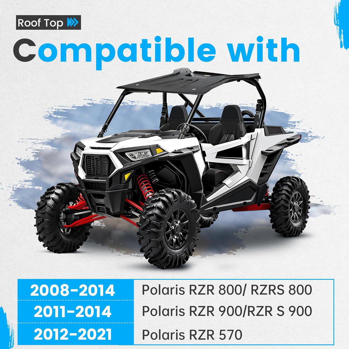 Polaris RZR Hard Plastic Roof Top 2008-2021 Black