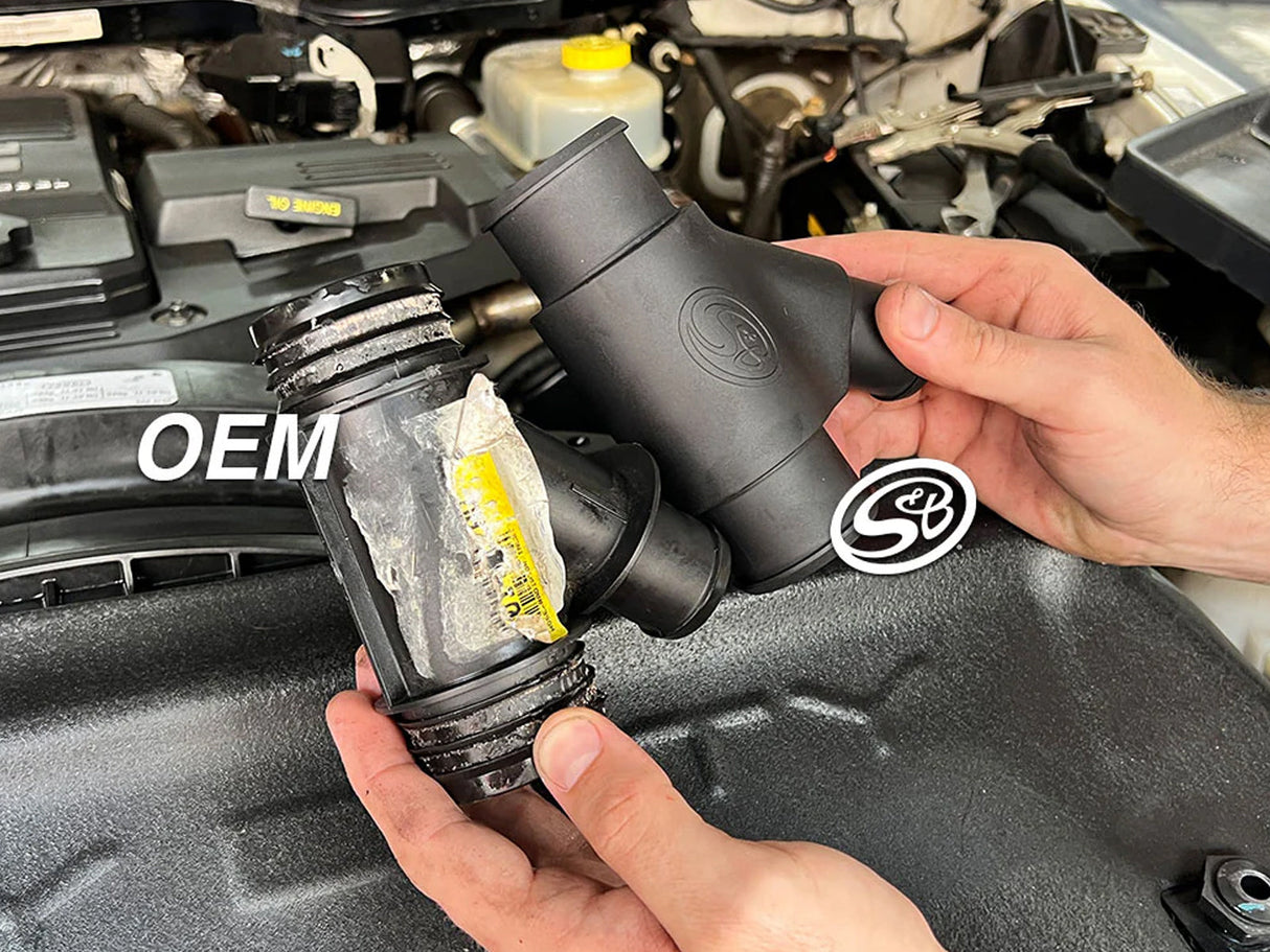 S&B Filters 85-1000 Aluminum Coolant Y Pipe, 2013-2015 Dodge Ram 6.7L Ram Cummins, Dual Radiator S&B Filters