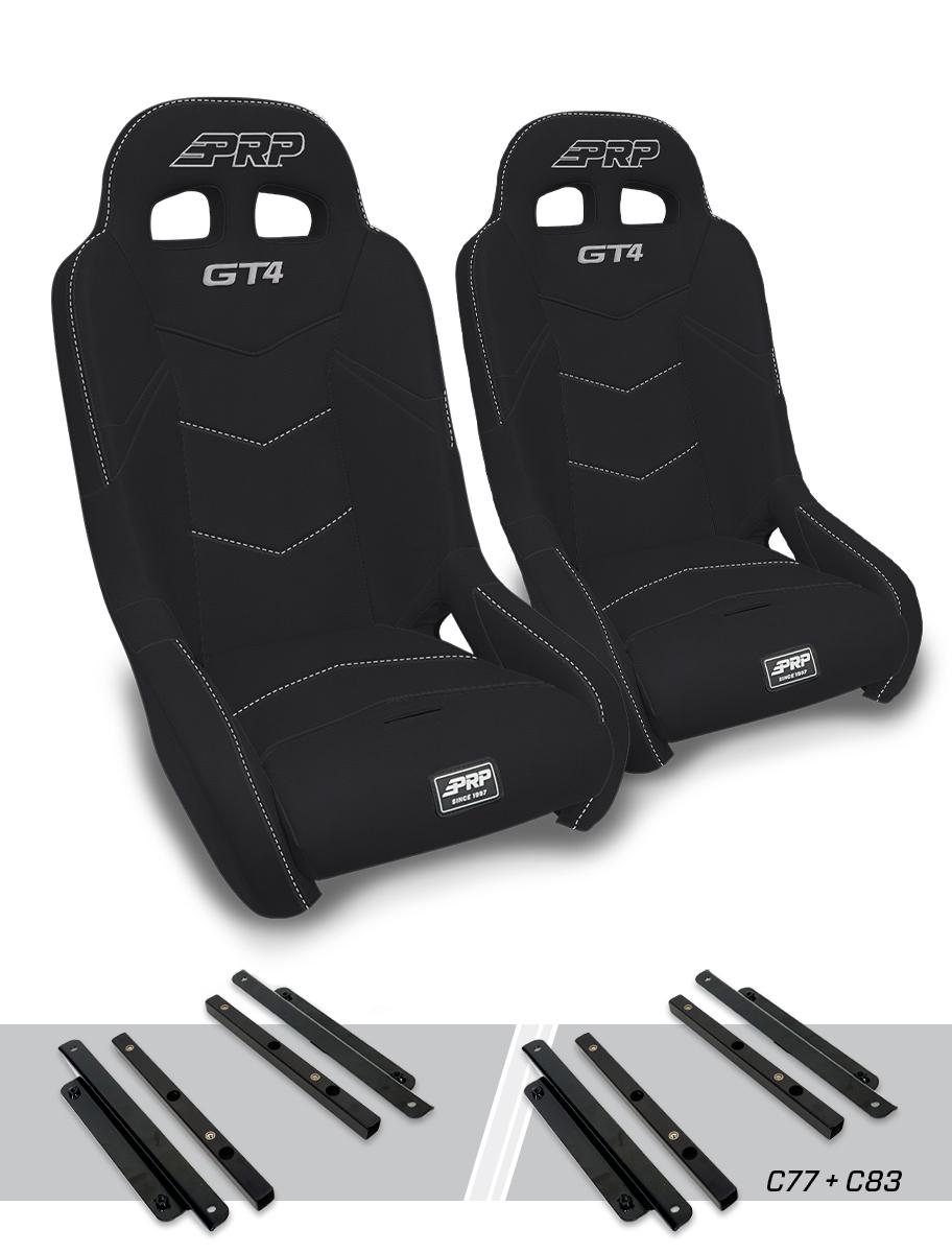 PRP GT4 Suspension Seats Kit for Polaris General, RZR S 900, 900 Trail, Trail, XP 1000, Turbo, Turbo S, RS1