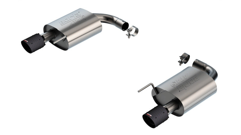Borla 2024 Ford Mustang GT 5.0L V8 sans échappement actif Système d'échappement ATAK Axle-Back - Fibre de carbone
