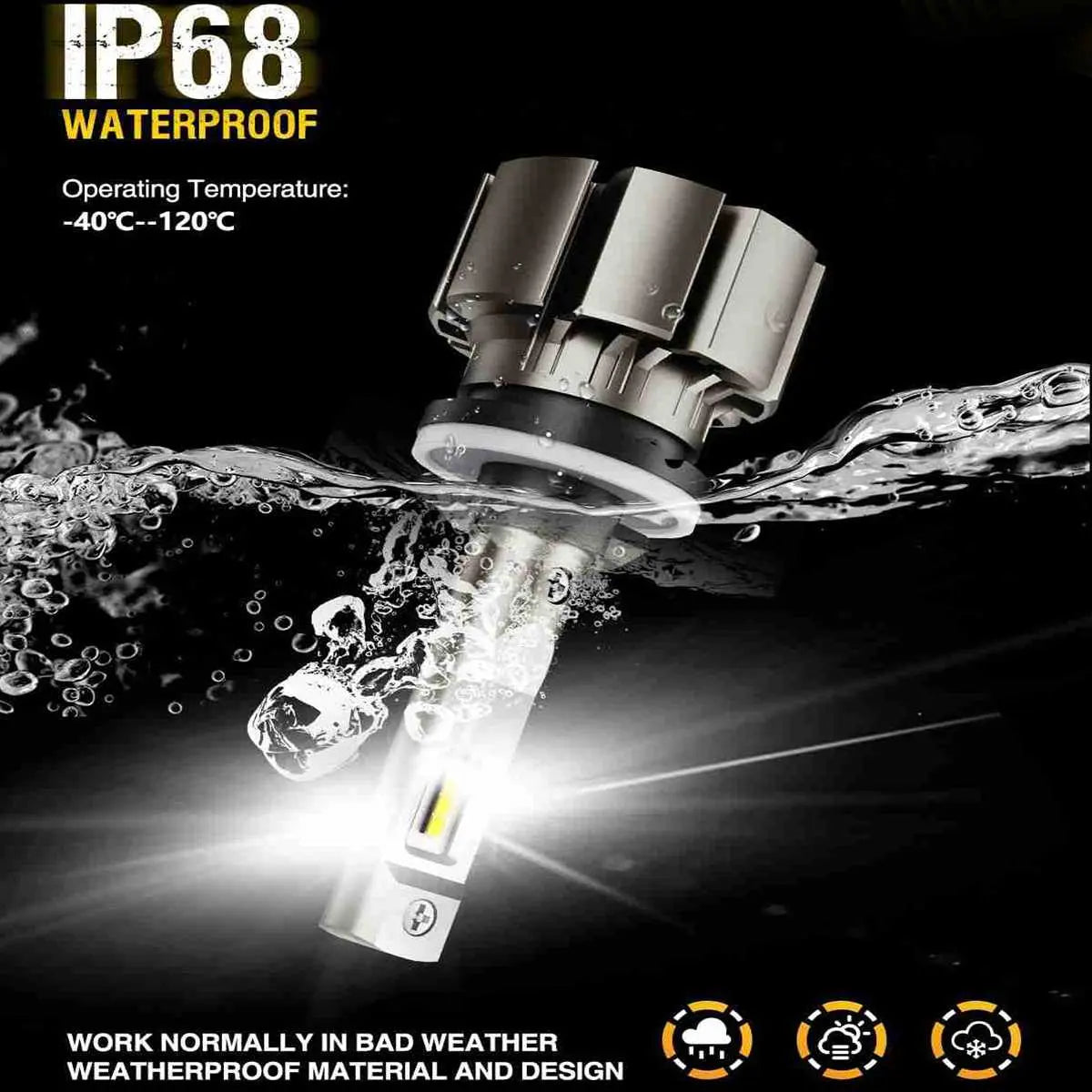 880 LED Fog Light Bulbs 10W 6000LM 6000K for Honda Civic (2016-2022), Toyota Corolla (2018-2022), and More | 2 Bulbs