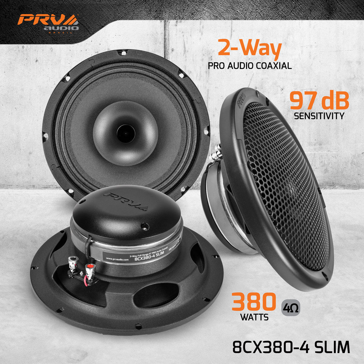 PRV 8CX380-4 SLIM Coaxial PRV Audio